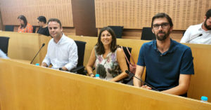 Los concejales de Adelante El Puerto durante un pleno.