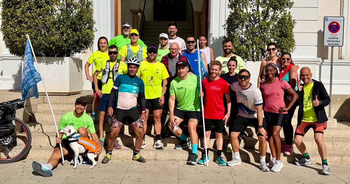 El reto solidario de más de 200 kilómetros por el daño cerebral hace parada en El Puerto