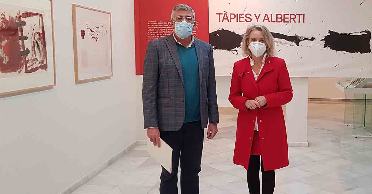 Inaugurada en la Fundación Alberti la exposición "Tàpies y Alberti"