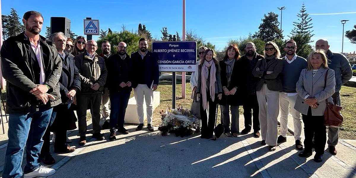 "El Puerto no olvida" inaugurando el Parque Alberto Jiménez Becerril y Ascensión García Ortiz, asesinados por ETA