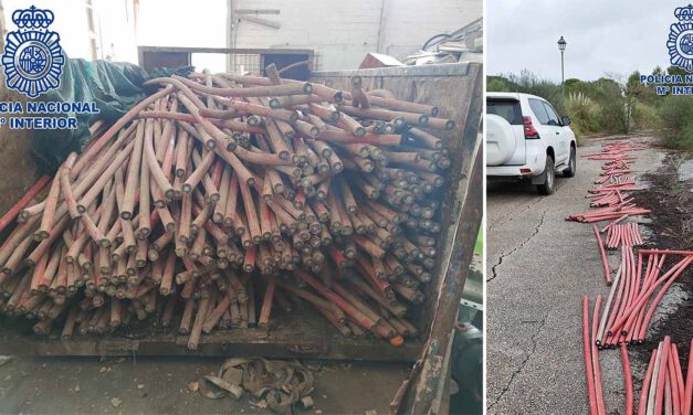 Cinco detenidos en El Puerto por robar 9.193 kilogramos de cable de cobre valorados en más de 90.000 euros