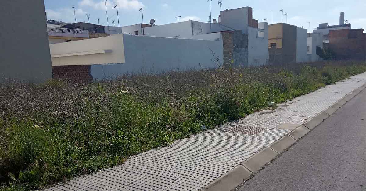 El PSOE denuncia el mal estado del entorno del Centro Cívico de El Puerto
