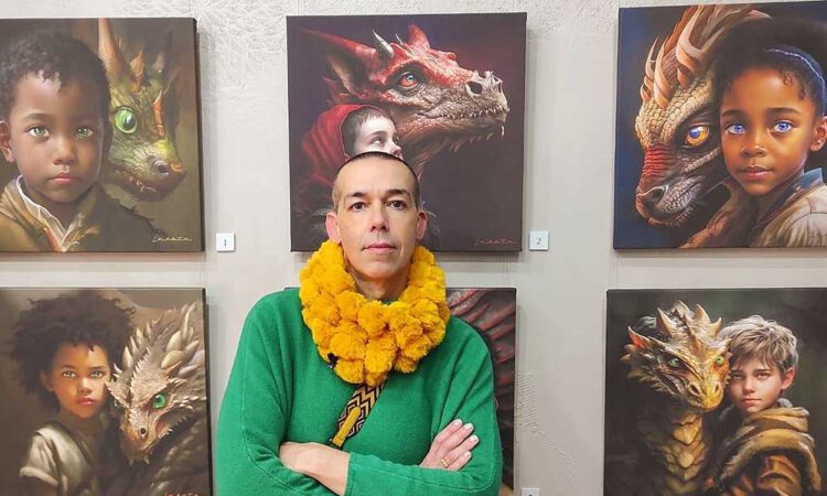 Calleja felicita a José Luis Lacasta por "Miradas", una exposición que acoge Cuadros La Galería