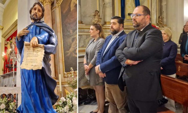 Bello acompaña a las Comendadoras del Espíritu Santo en la bendición de la imagen y exaltación de virtudes de su fundador