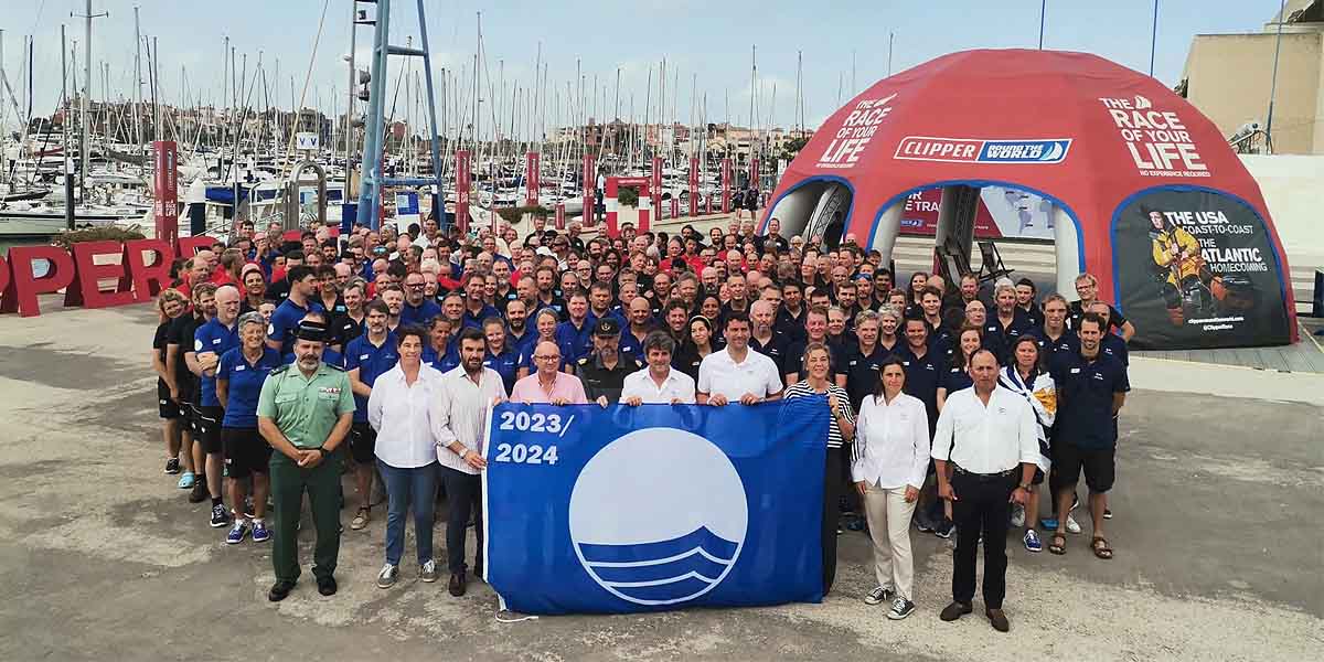 Puerto Sherry iza su Bandera Azul coincidiendo con la presencia de la Clipper Race