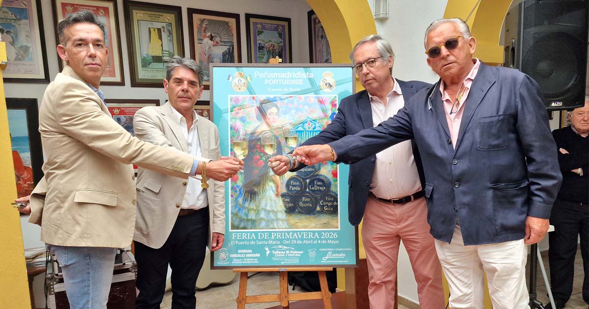 La caseta de la Peña Madridista Portuense presenta su cartel para la Feria 2026