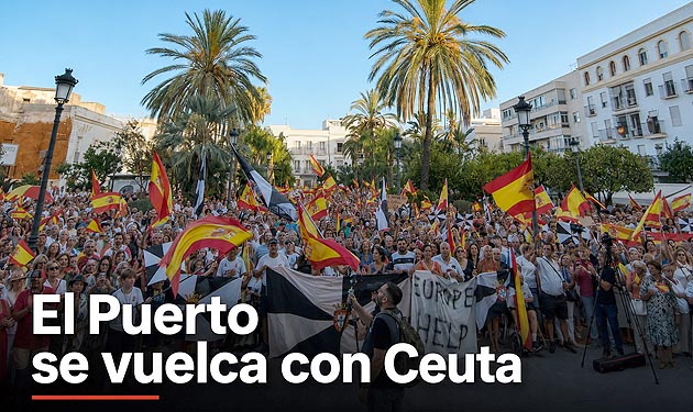 Isaac Peral se llena en una multitudinaria concentración de apoyo a Ceuta