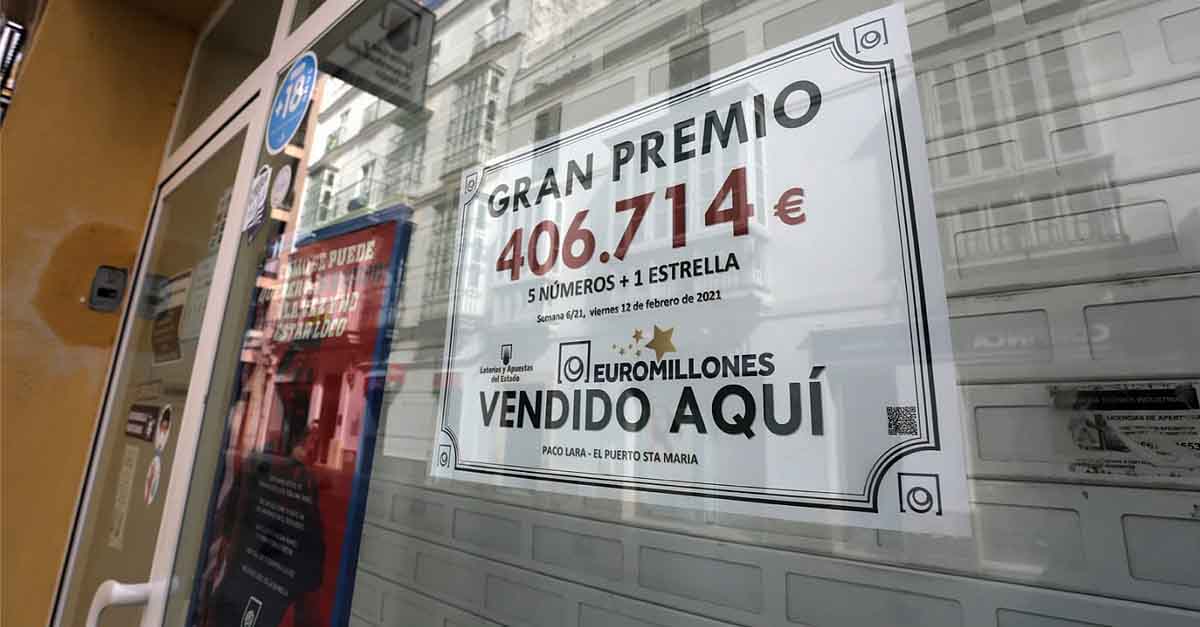 Un acertante de El Puerto del sorteo de Euromillones gana 406.714 euros