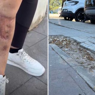 Vecina sufre un grave accidente en la plaza Manuel Cuenca por el mal estado de unos escalones