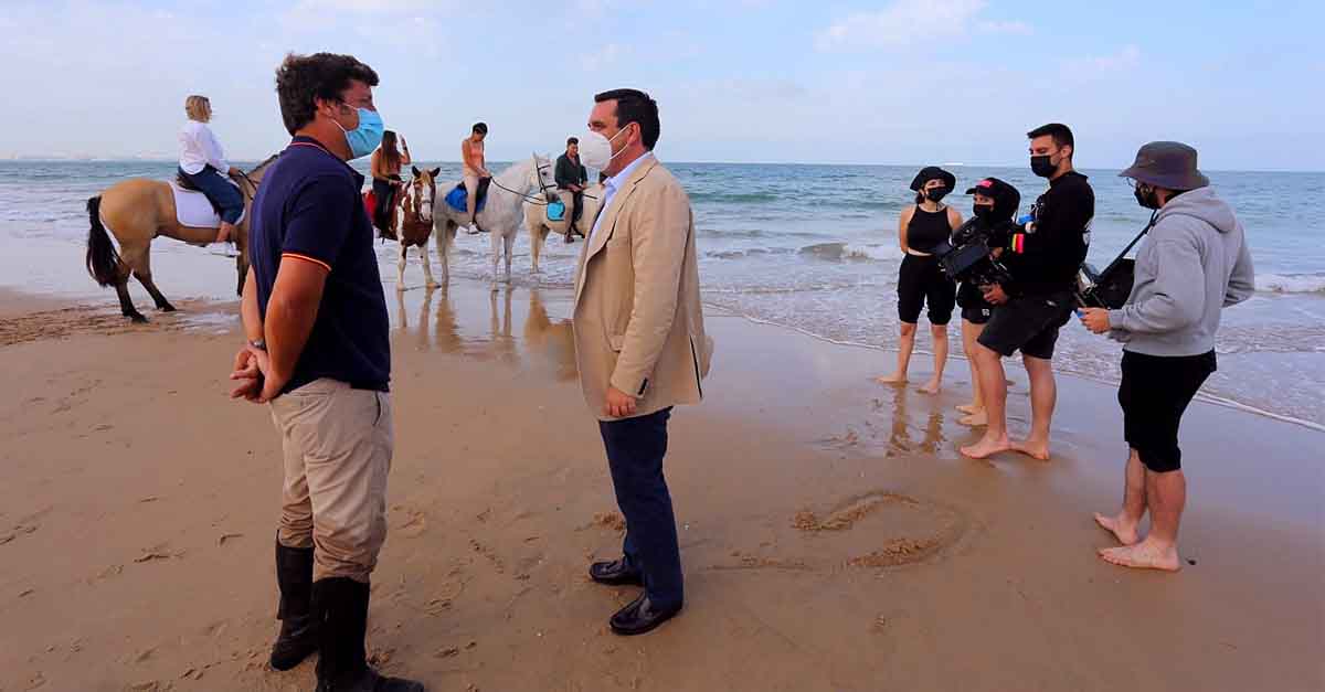 La playa de Santa Catalina, elegida para el rodaje de un vídeo de promoción turística