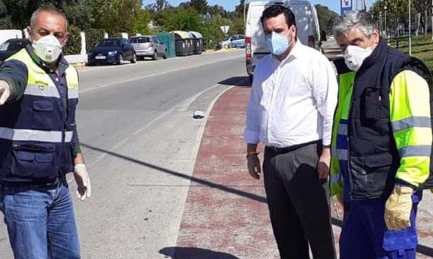 Instalados separadores en los carriles bici de carretera Sanlúcar y Puerto Sherry