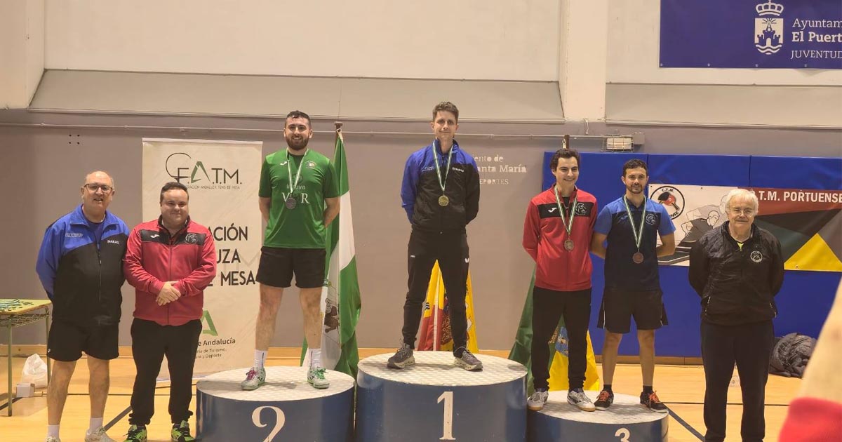 Jack Thomas Anthony se proclama campeón absoluto del Circuito Andaluz de Tenis de Mesa