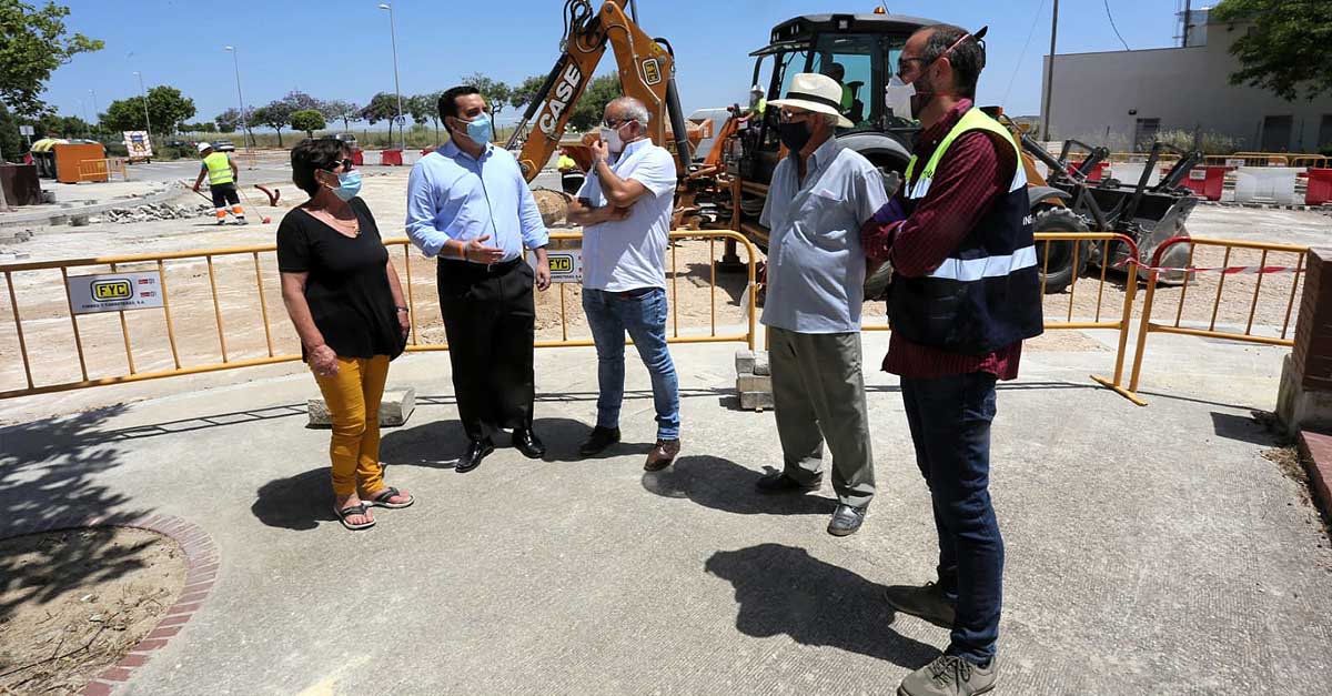 Las obras de construcción de la glorieta de Las Nieves se encuentran al 50% de ejecución
