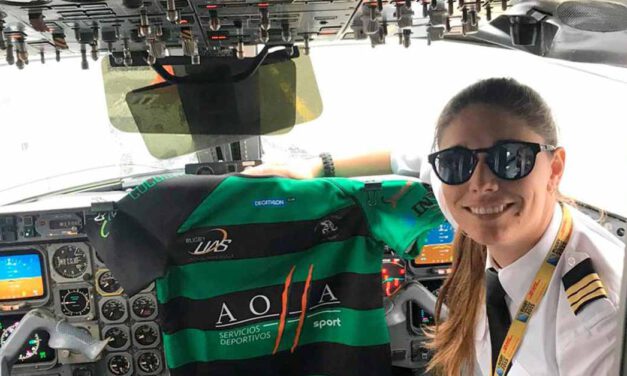 La portuense Irene Moreno, una piloto de altos vuelos