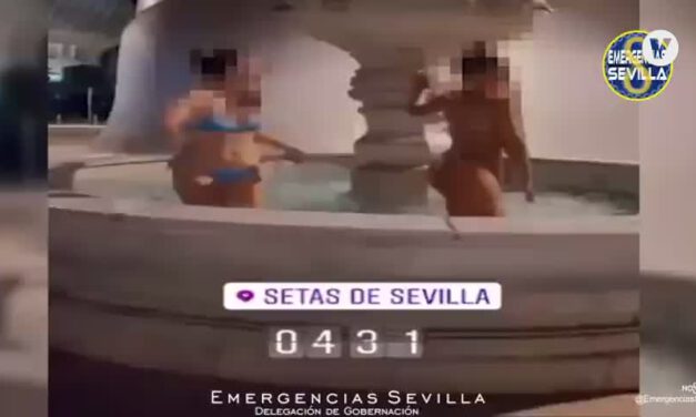 Identifican por Instagram a la joven que se bañó en una fuente pública de Sevilla