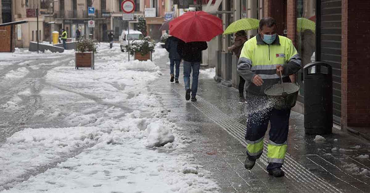 Sal de las salinas portuenses se emplean para las zonas afectadas por la borrasca Filomena