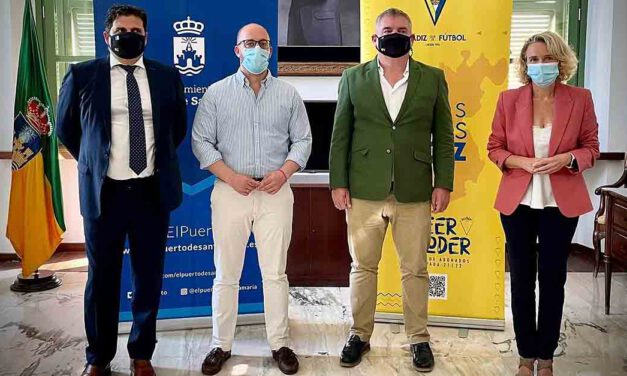 El Cádiz Club de Fútbol visita el Ayuntamiento de El Puerto para estrechar lazos con la ciudad