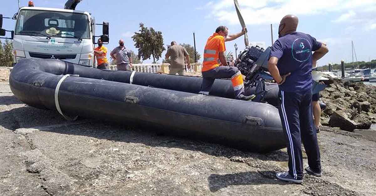 Intervenidos 1.650 kilos de hachís en una embarcación neumática en el río Guadalete