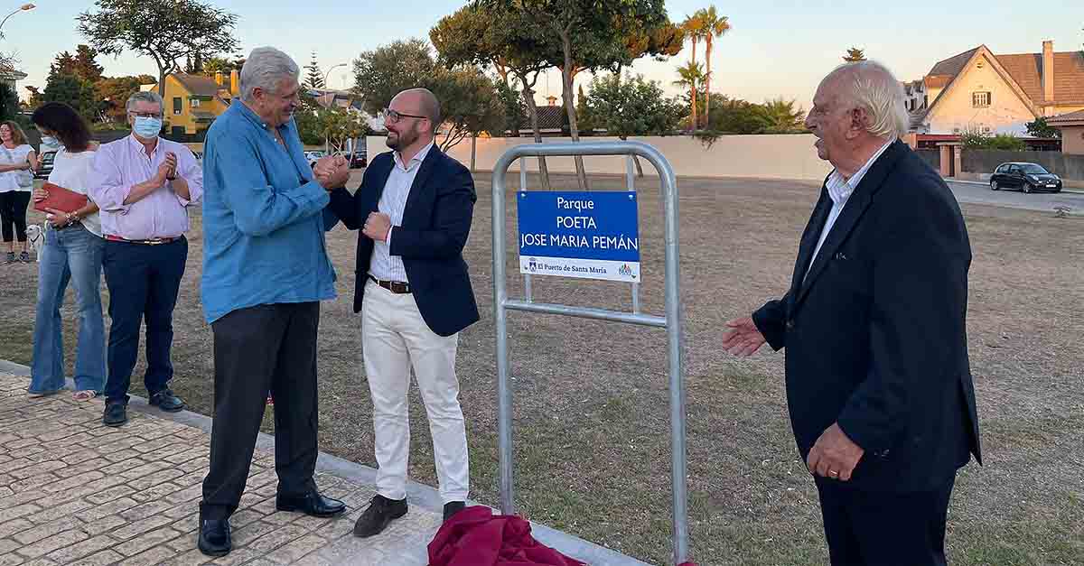 El Puerto rinde tributo a José María Pemán dedicándole un parque
