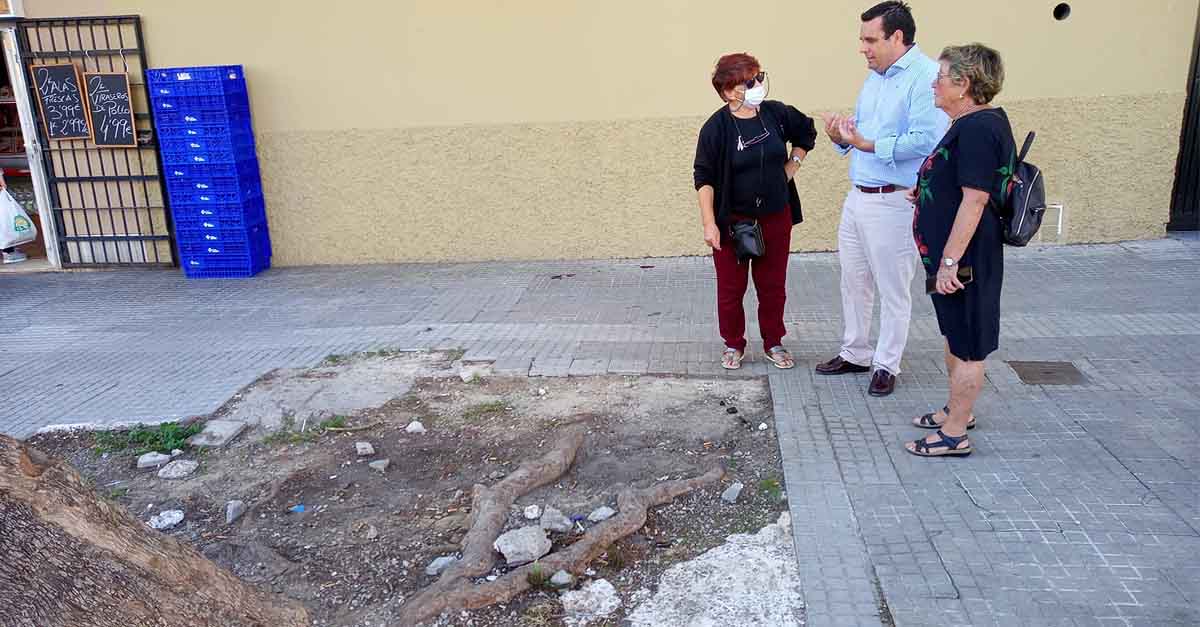 La Flave reclama a Curro Martínez más mantenimiento urbano ante el estado de deterioro que sufre El Puerto