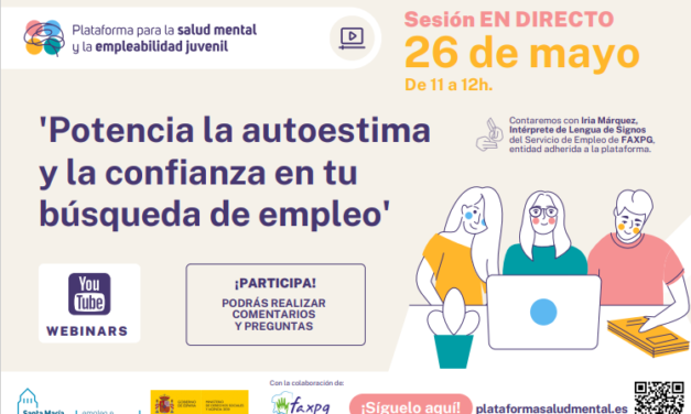 Los jóvenes podrán asistir al webinar para potenciar su autoestima en la búsqueda de empleo