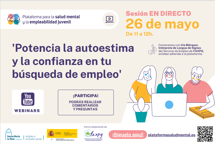 Los jóvenes podrán asistir al webinar para potenciar su autoestima en la búsqueda de empleo