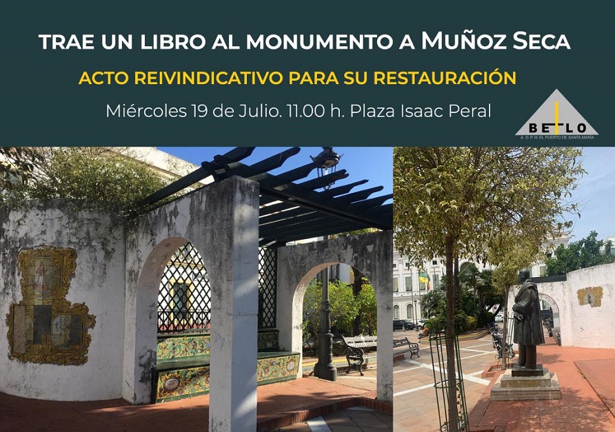 Betilo reivindica este miércoles la restauración del monumento a Pedro Muñoz Seca con un acto reivindicativo