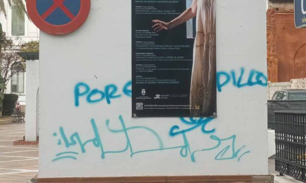 El PSOE denuncia una pintada de carácter fascista en la Plaza Peral