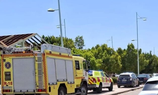 Herido un trabajador tras caer desde el techo de una nave en el polígono de Las Salinas
