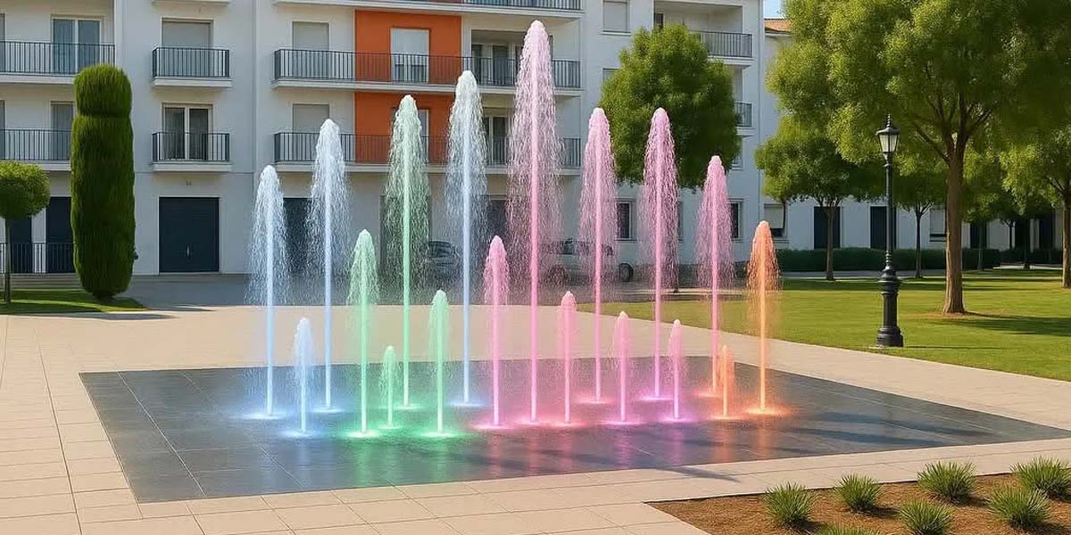La plaza del Polvorista sumará una fuente de suelo con luz y espectáculos de agua para revitalizar el entorno