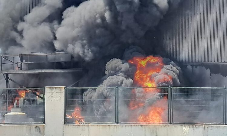 El Puerto en alerta por un espectacular incendio junto a la lonja de pescado