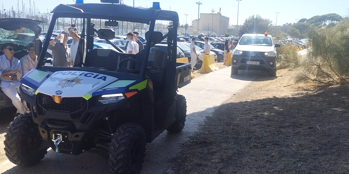 Controles policiales contra el botellón en los pinares de Puerto Sherry