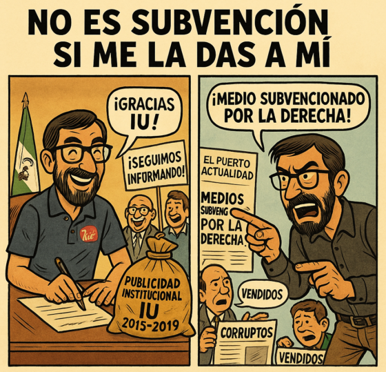 Viñeta sobre medios y subvenciones