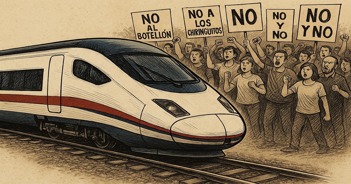 De locomotora a AVE… y el andén lleno de dinamiteros