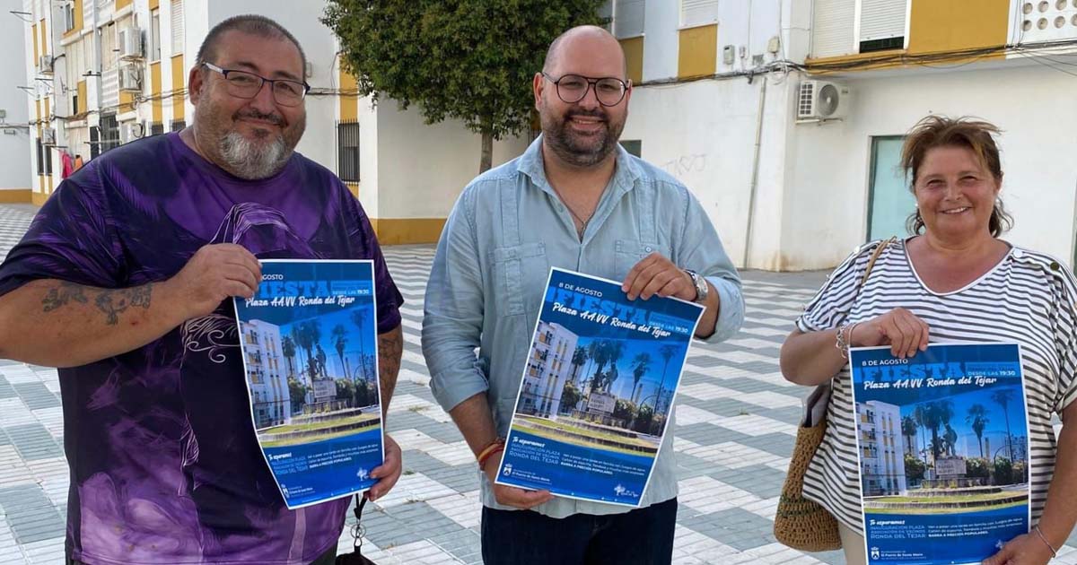 La plaza de Ronda del Tejar se llena de vida con una fiesta vecinal este 8 de agosto