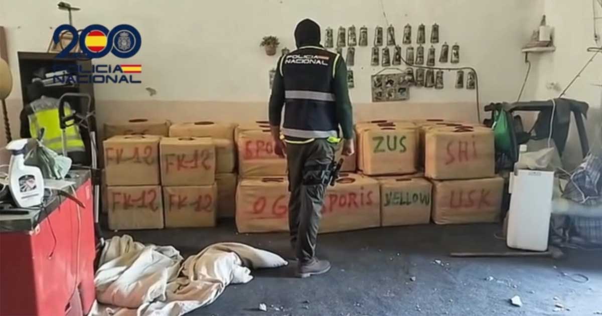 Intervenida una macroalijada de 2.000 kilos de hachís tras un operativo policial en el río Guadalete
