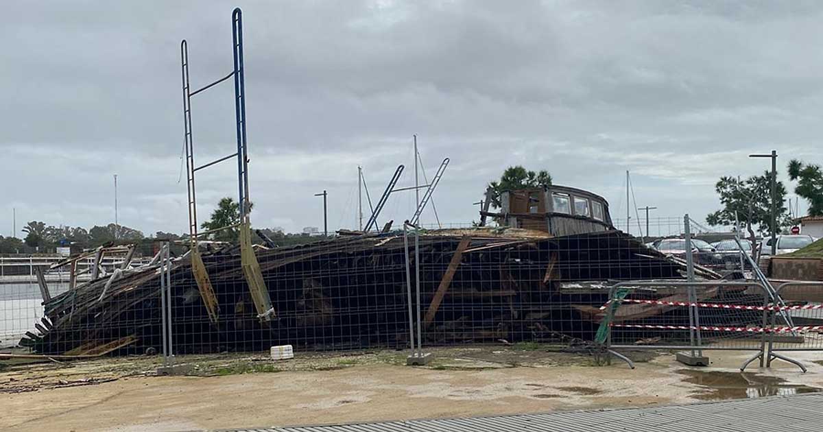 El deterioro del Vapor Adriano III tras las lluvias reactiva el debate sobre su futuro inmediato