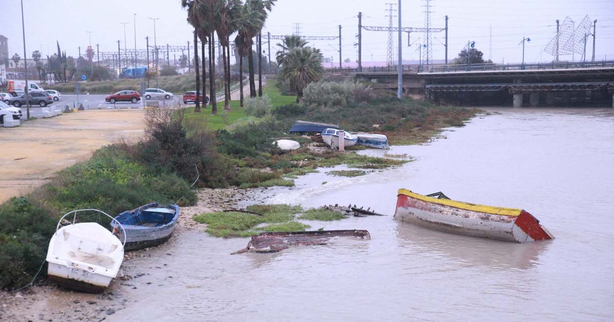 Protección Civil envía una alerta masiva a los móviles de El Puerto por la crecida del Guadalete