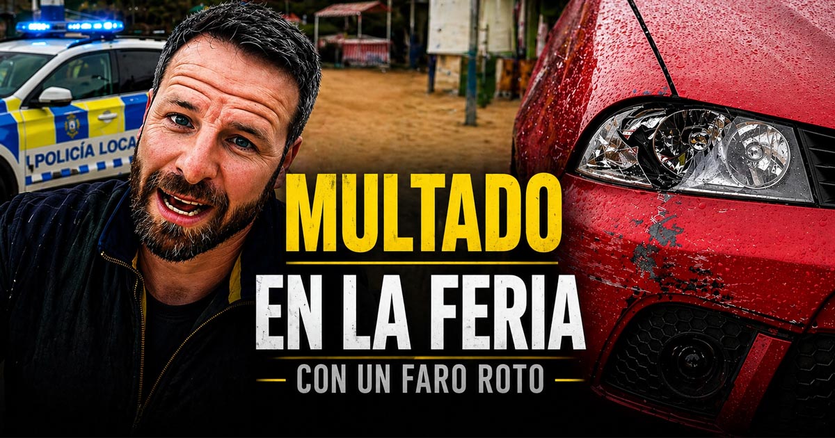 La Policía Local multa a Javier Botella en la Feria tras un accidente y con un faro roto