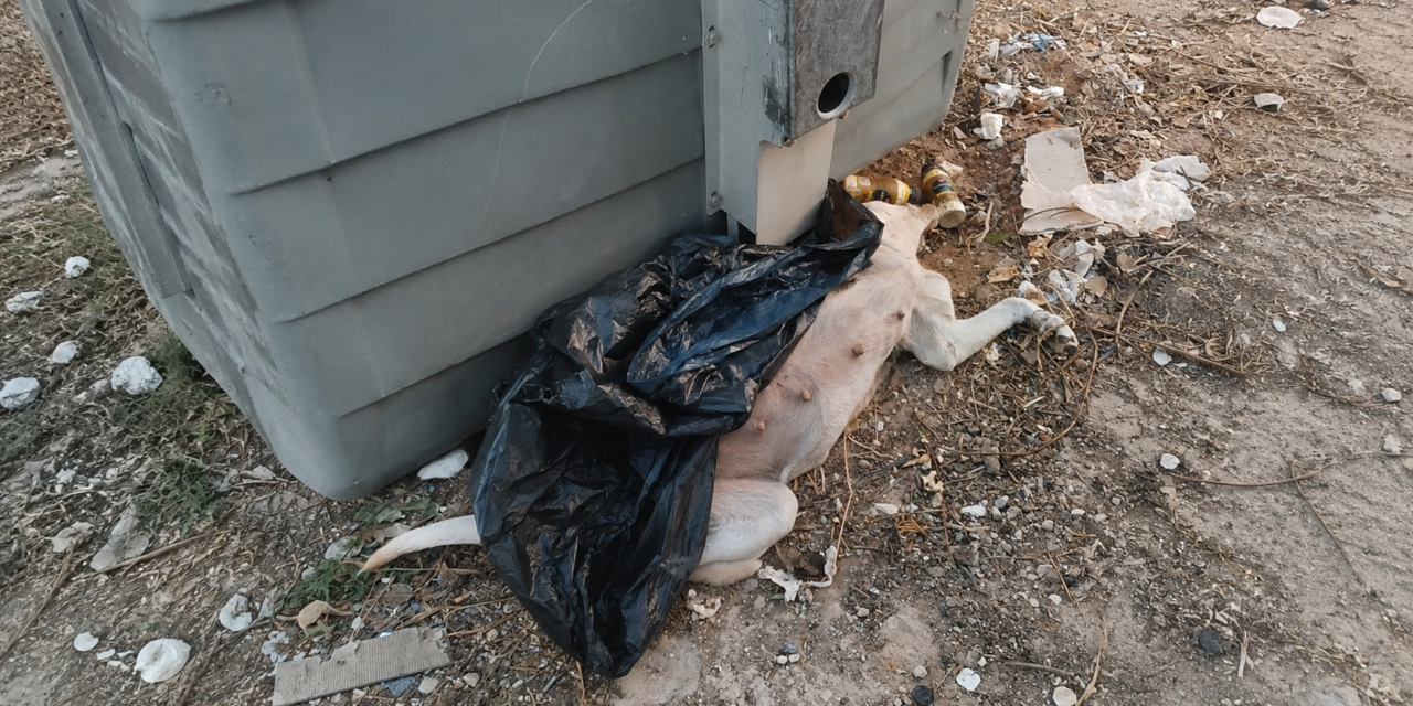 Hallado un perro muerto dentro de un contenedor en el Pinar del Coig, en El Puerto