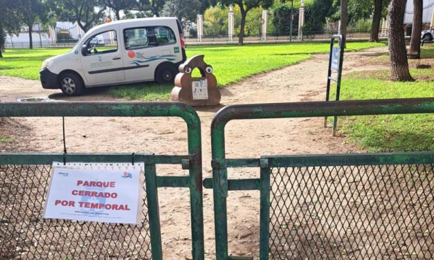El fuerte temporal obliga a cerrar parques, jardines e instalaciones deportivas al aire libre