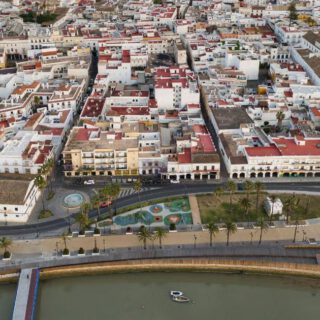 El Puerto de Santa María en vista aerea