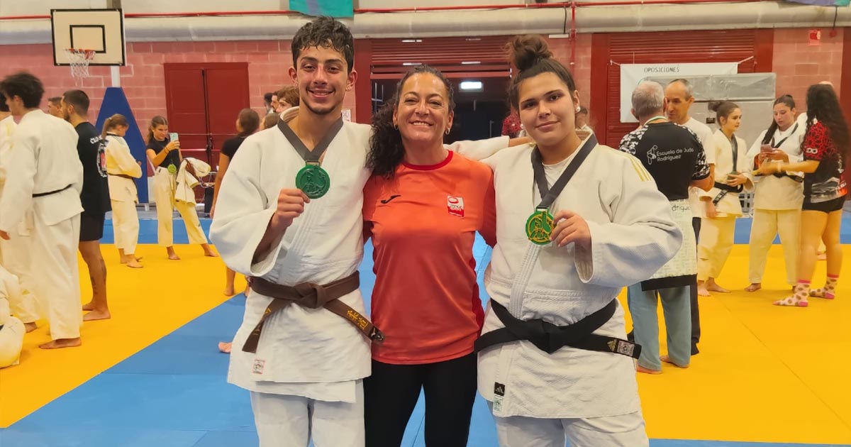 Rocío Caro, campeona andaluza de judo, y Matheus Iglesia, subcampeón en Córdoba