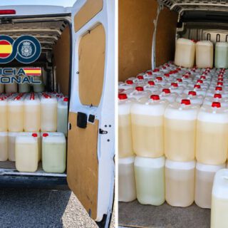 La Policía Nacional intercepta una furgoneta con 4.250 litros de combustible en El Puerto 2 FOTO FURGONETA