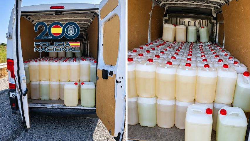 La Policía Nacional intercepta una furgoneta con 4.250 litros de combustible en El Puerto