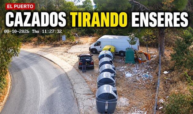 Cazados por las cámaras mientras abandonaban muebles y residuos en El Puerto